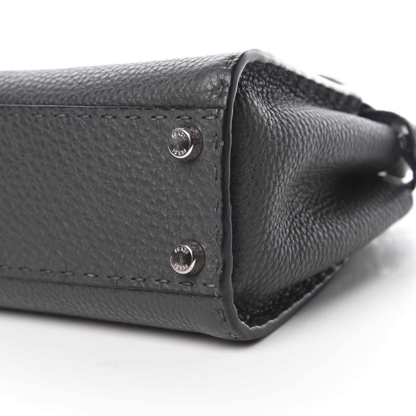 Cuoio Romano Selleria Bi-Color Mini Peekaboo Iconic Satchel Asfalto Latte