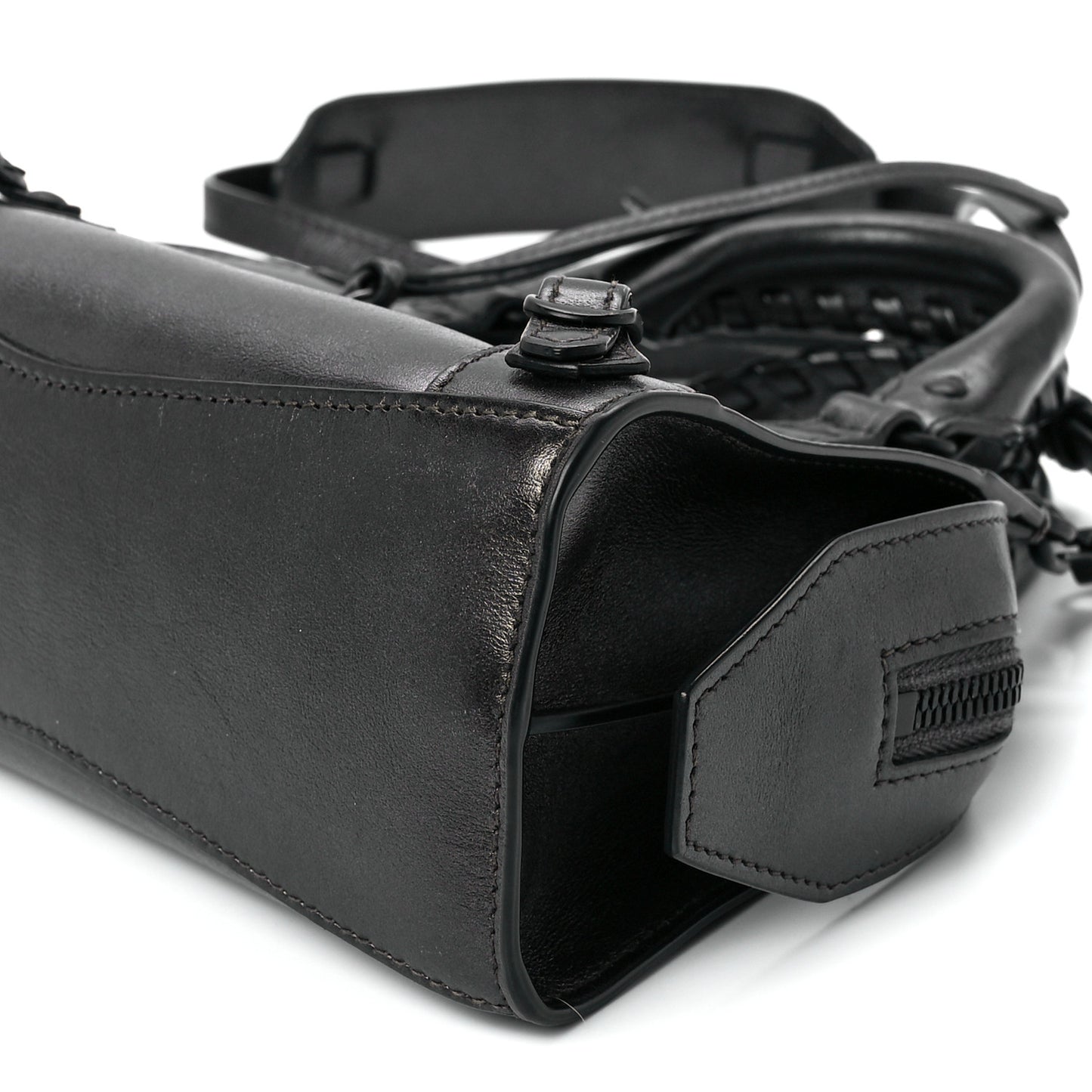Smooth Calfskin Neo Classic Black Hardware Mini City Gunmetal