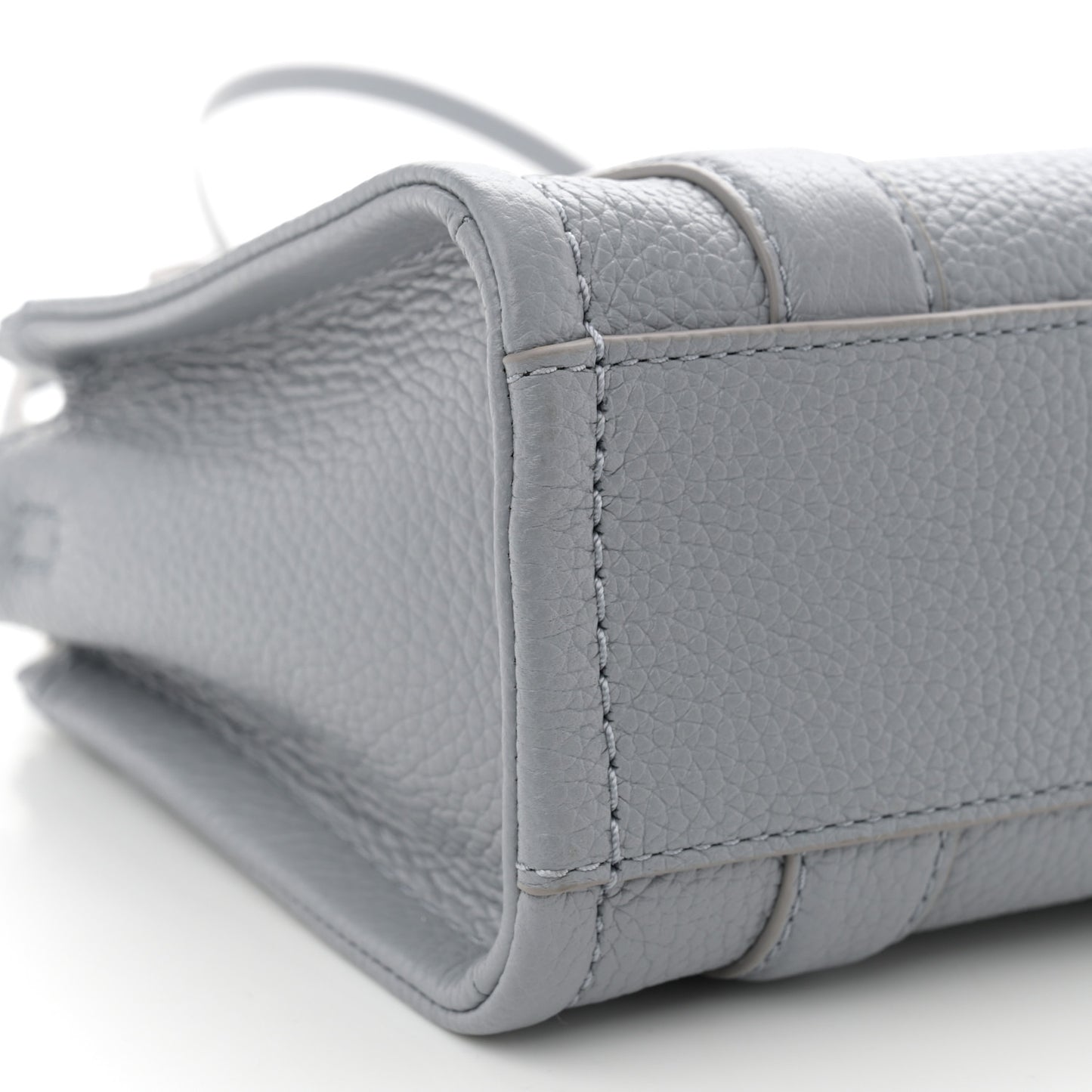 Grained Calfskin Mini The Tote Bag Grey