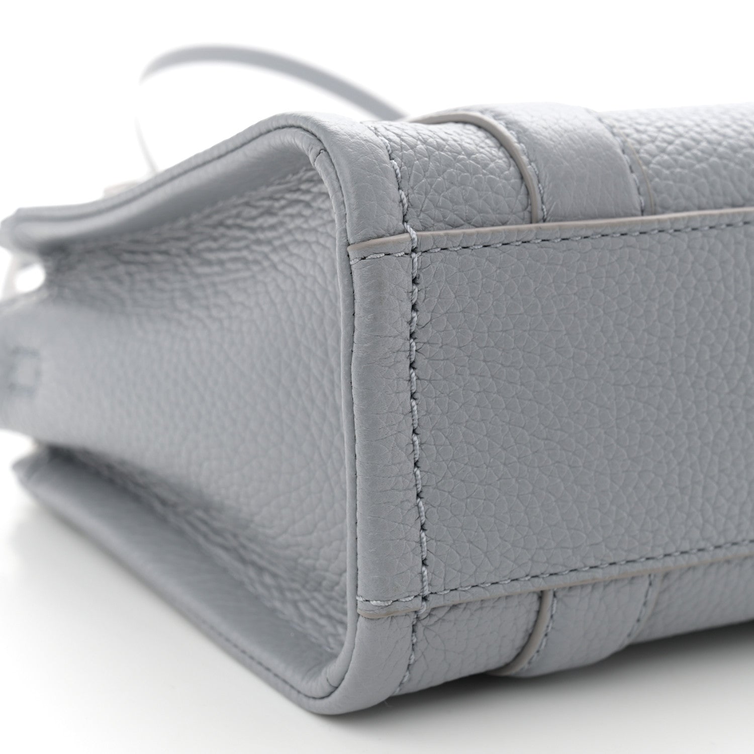 Marc Jacobs Grained Calfskin Mini The Tote Bag Grey 7 of 9