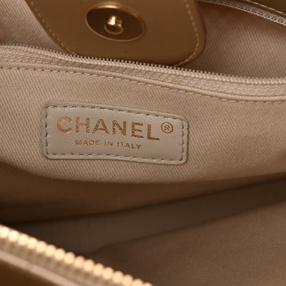 Chanel Metallic Calfskin Perforated Up In The Air Tote Light Gold 6 of 11