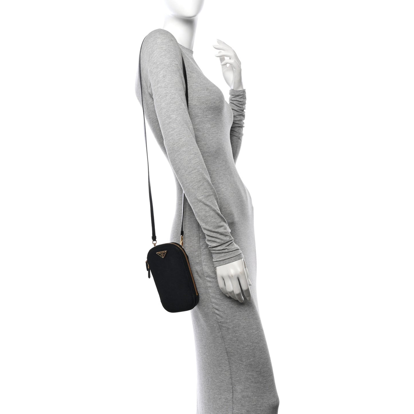 Saffiano Mini Crossbody Bag Black