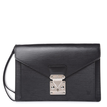 Louis Vuitton Epi Pochette Sellier Dragonne Clutch Black 1 of 9