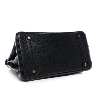 Hermes Taurillon Clemence Birkin 35 Black 4 of 10