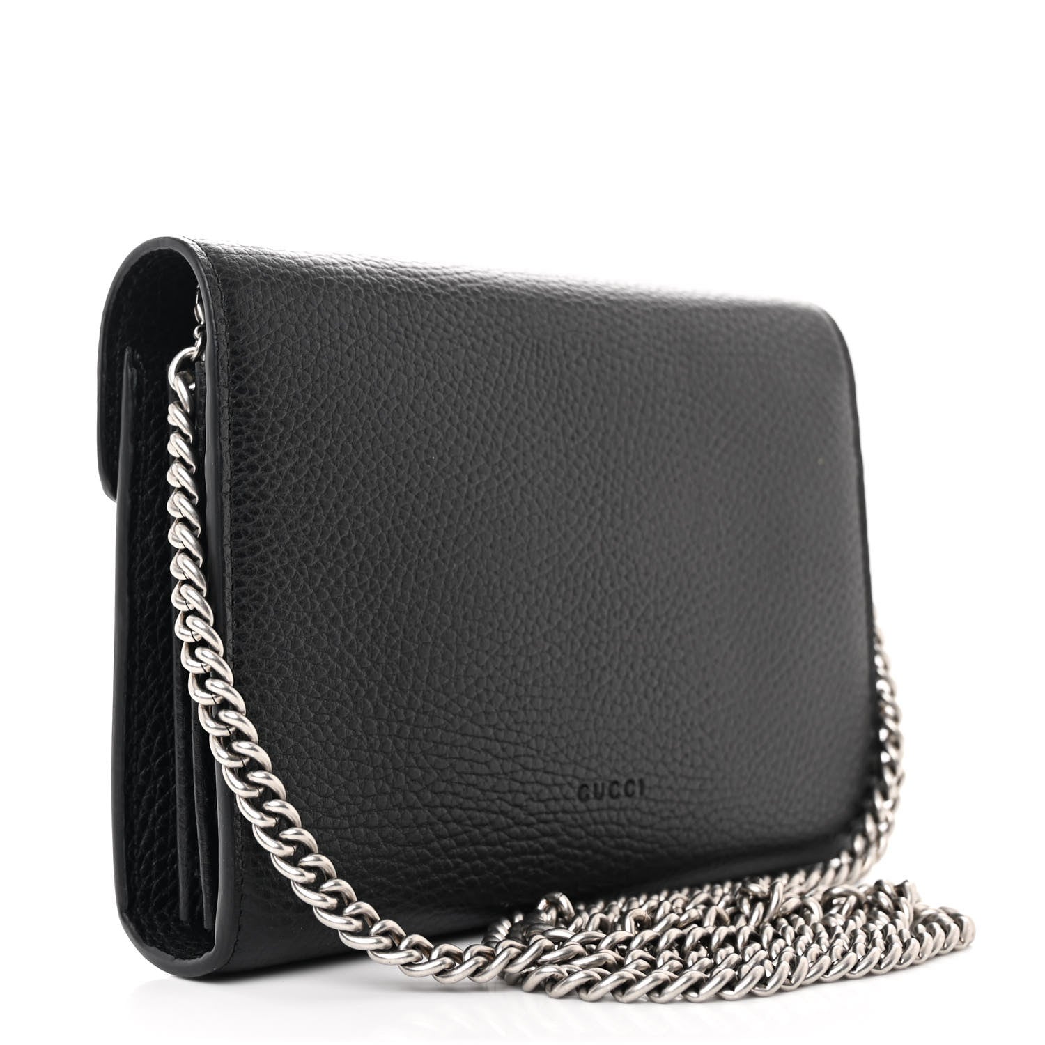 Gucci Calfskin Mini Dionysus Chain Wallet Black 3 of 12
