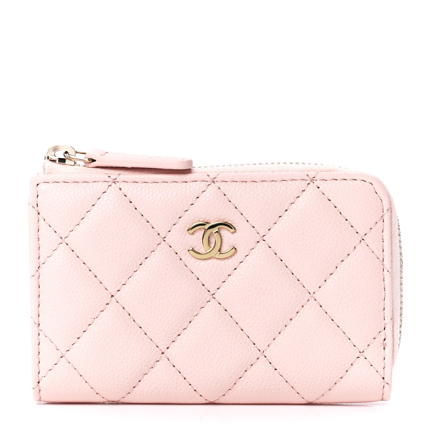 Chanel Caviar Quilted Zipped Key Holder Case Light Pink 1 of 12