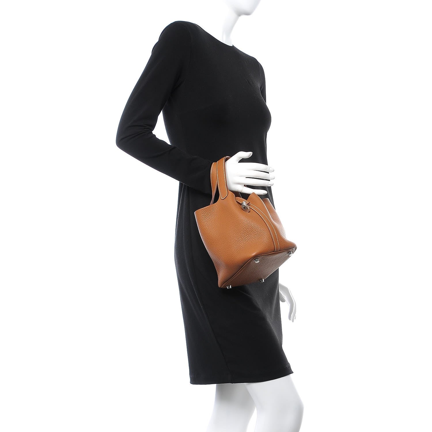 Hermes Taurillon Clemence Picotin Lock 18 PM Gold 2 of 8