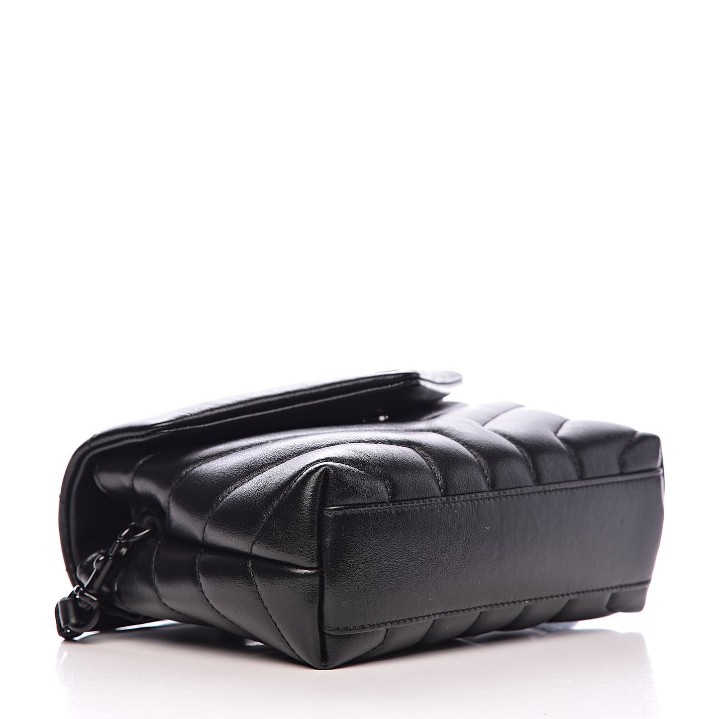 Calfskin Y Quilted Monogram Toy Loulou Crossbody Bag Black