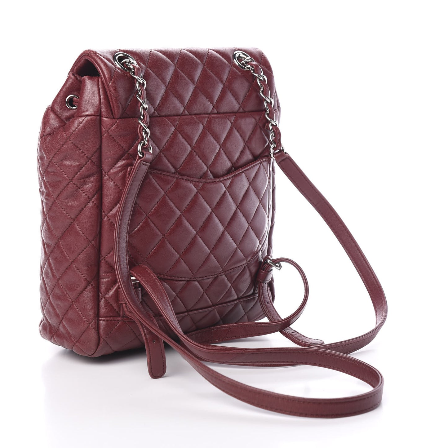 Lambskin Quilted Small Urban Spirit Backpack Red