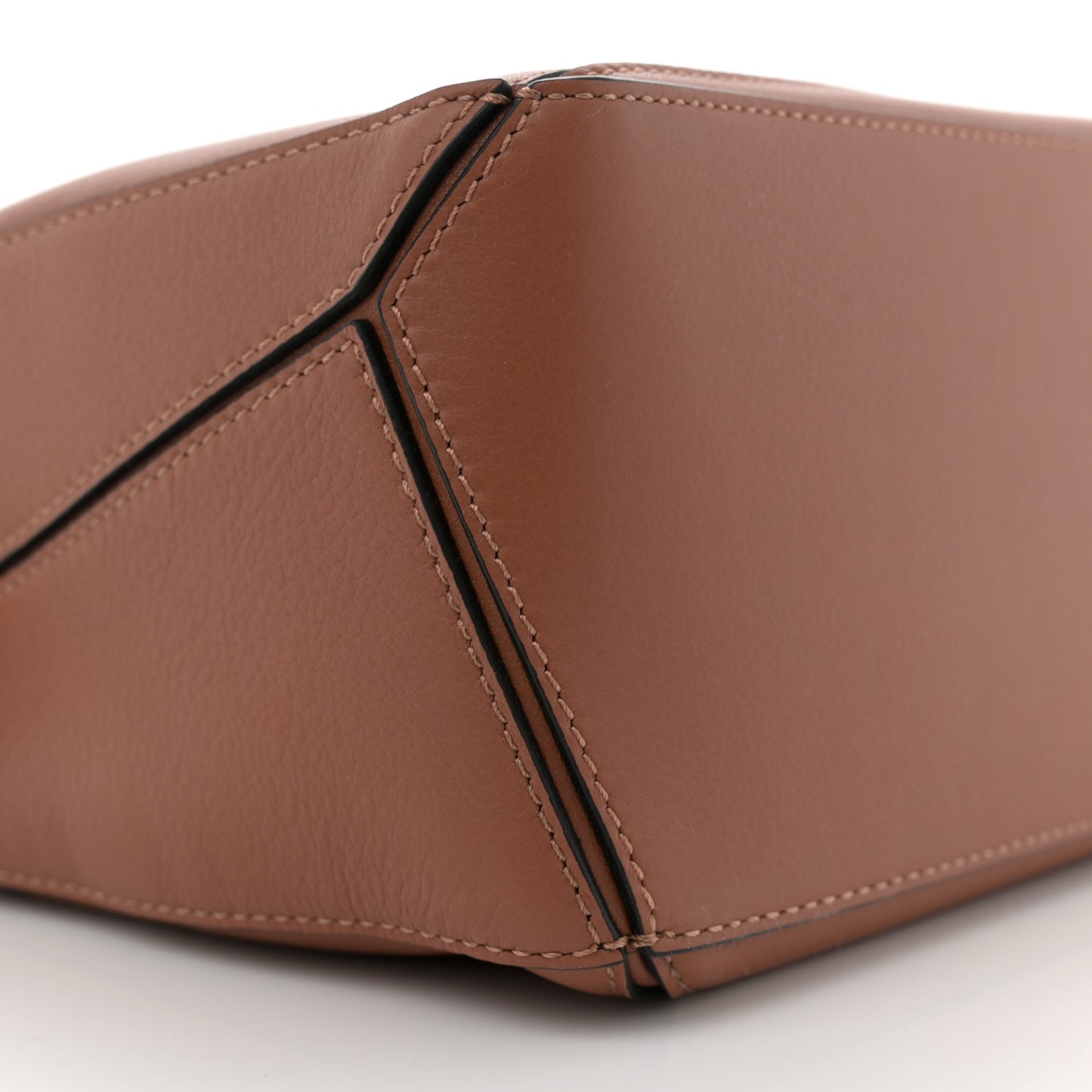 Grained Calfskin Small Puzzle Bag Tan