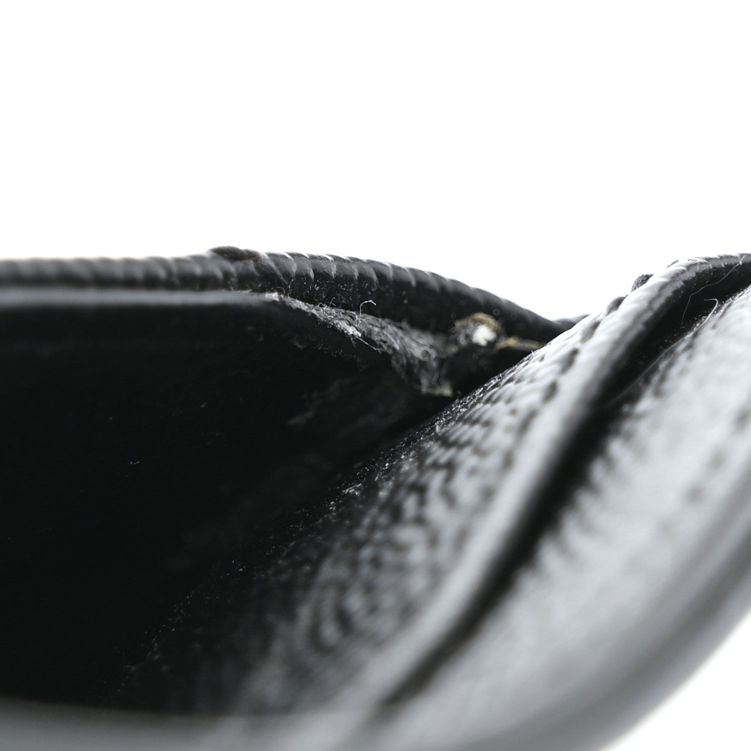 Saint Laurent Grain De Poudre Matelasse Chevron Monogram Credit Card Case Black 9 of 9
