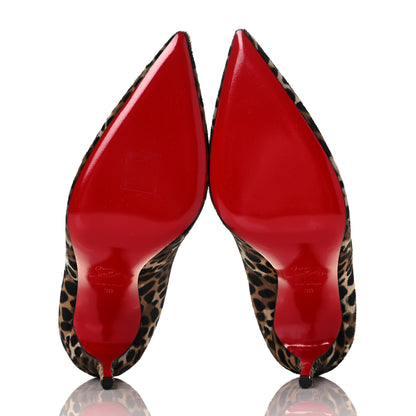 Christian Louboutin Pony Madagascar Kid Kate 100 Pumps 38 Brown Black 6 of 9