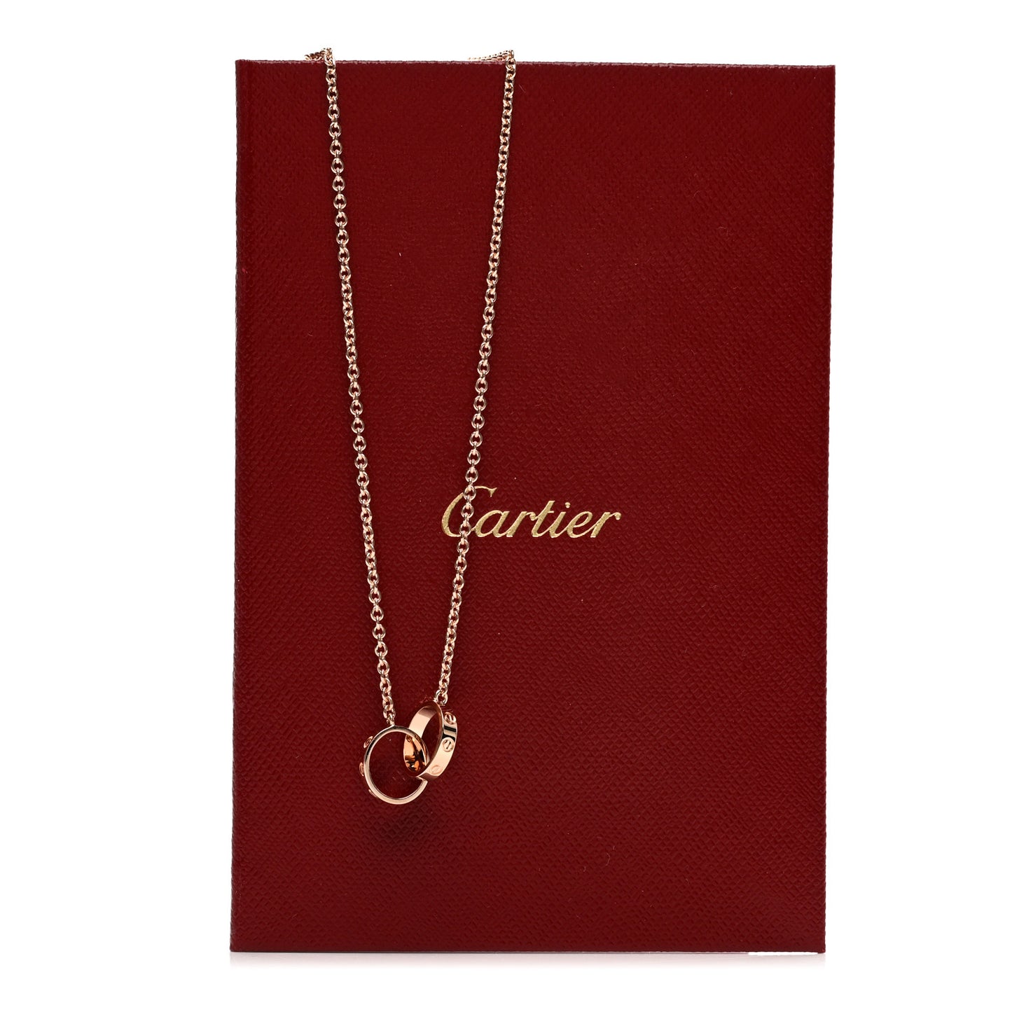 18K Pink Gold Interlocking LOVE Necklace