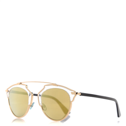 Christian Dior Mirrored So Real Sunglasses Gold 1 of 9