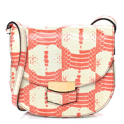 Celine Watersnake Small Trotteur Orange Beige 1 of 4