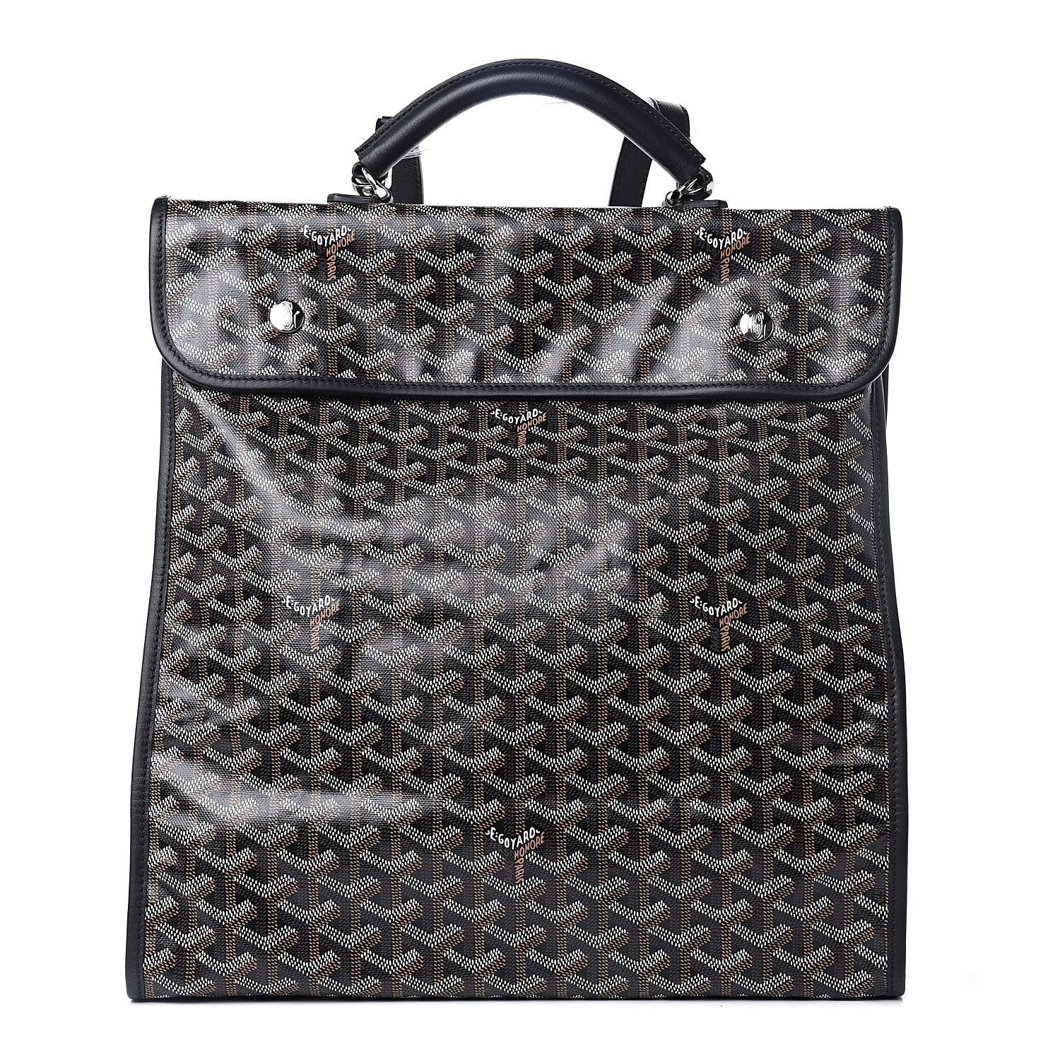 Goyard Goyardine Saint Leger Soft Briefcase Backpack Black 1 of 8
