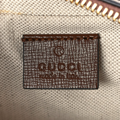 Gucci GG Supreme Monogram Azalea Calfskin Fake/Not Retro Interlocking G Cosmetic Case Beige Ebony Brown Sugar 6 of 12