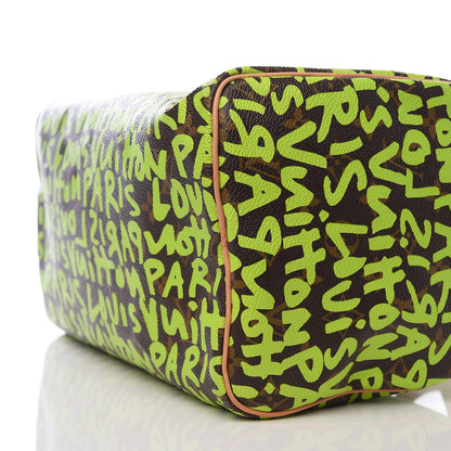 Louis Vuitton Monogram Graffiti Speedy 30 Green 8 of 9