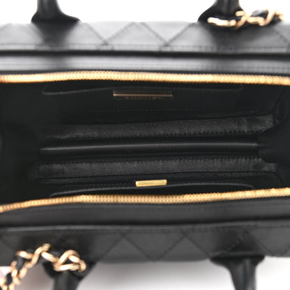 Chanel Calfskin Quilted Studded Square Vanity Case Black 5 of 11