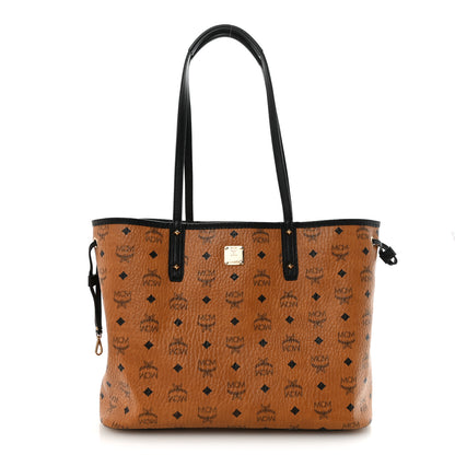 MCM Visetos Medium Project Reversible Shopper Tote Cognac 1 of 10