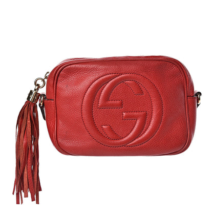 Gucci Pebbled Calfskin Small Soho Disco Bag Tabasco Red 1 of 17