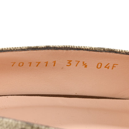 Gucci GG Supreme Monogram Malaga Kid Blondie Pumps 37.5 Beige Ebony New Acero 9 of 10