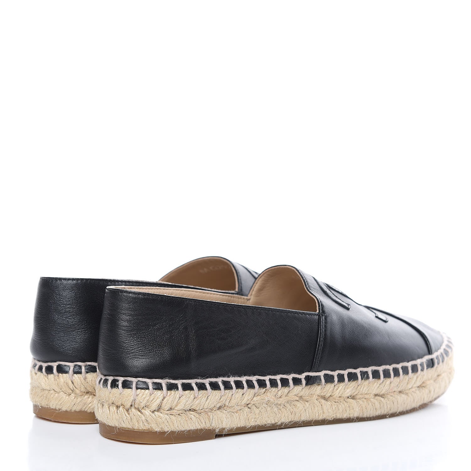 Chanel Lambskin CC Espadrilles 35 Black 4 of 11