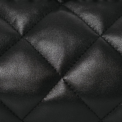 Chanel Lambskin Quilted Chain Frame Clutch Black 10 of 10