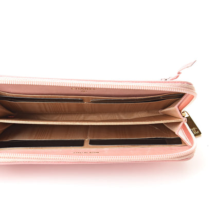 Chanel Caviar Zip Around Wallet Pink 5 of 14