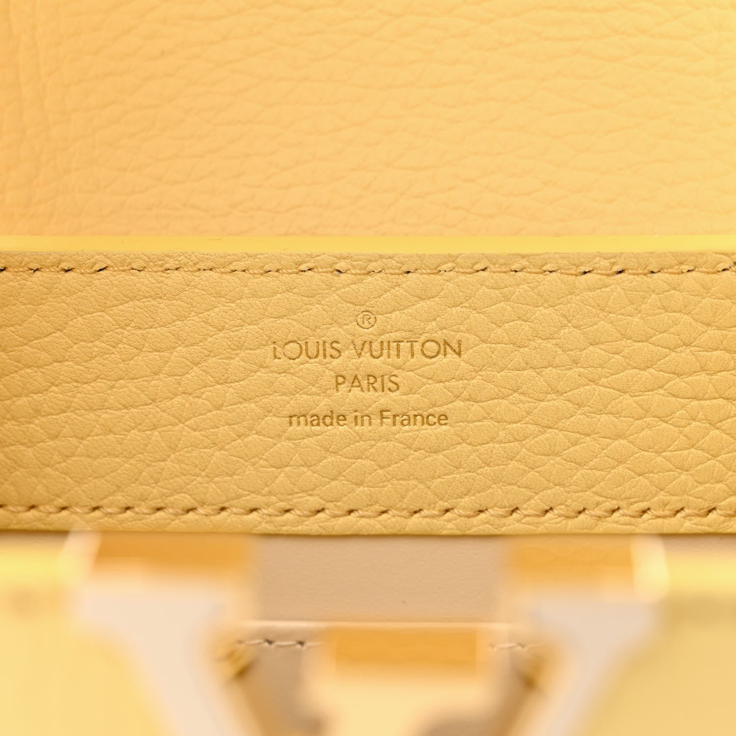 Louis Vuitton Taurillon Mini Capucines Jaune Plume 6 of 9