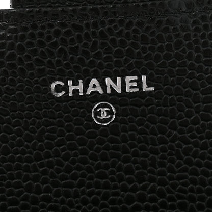 Chanel Caviar Quilted Large Gusset Flap Wallet Black 7 of 10