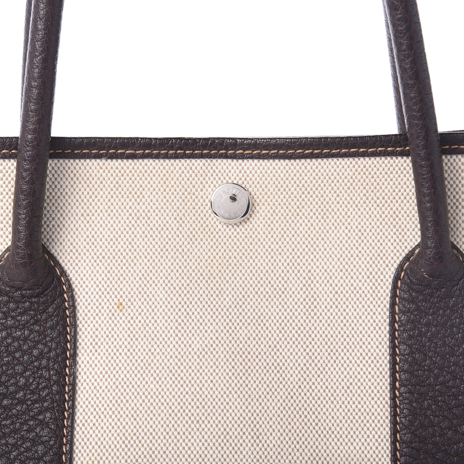 Hermes Toile Buffle Gala Garden Party Tote 36 MM Marron Fonce 9 of 13
