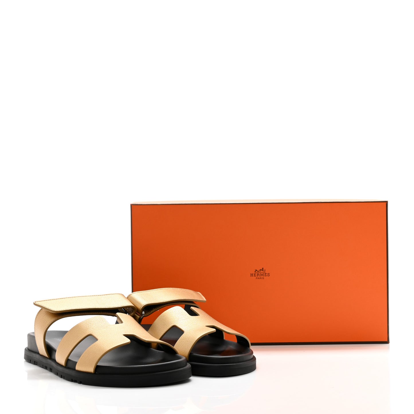Metallic Goatskin Womens Chypre Sandals 38.5 Dore