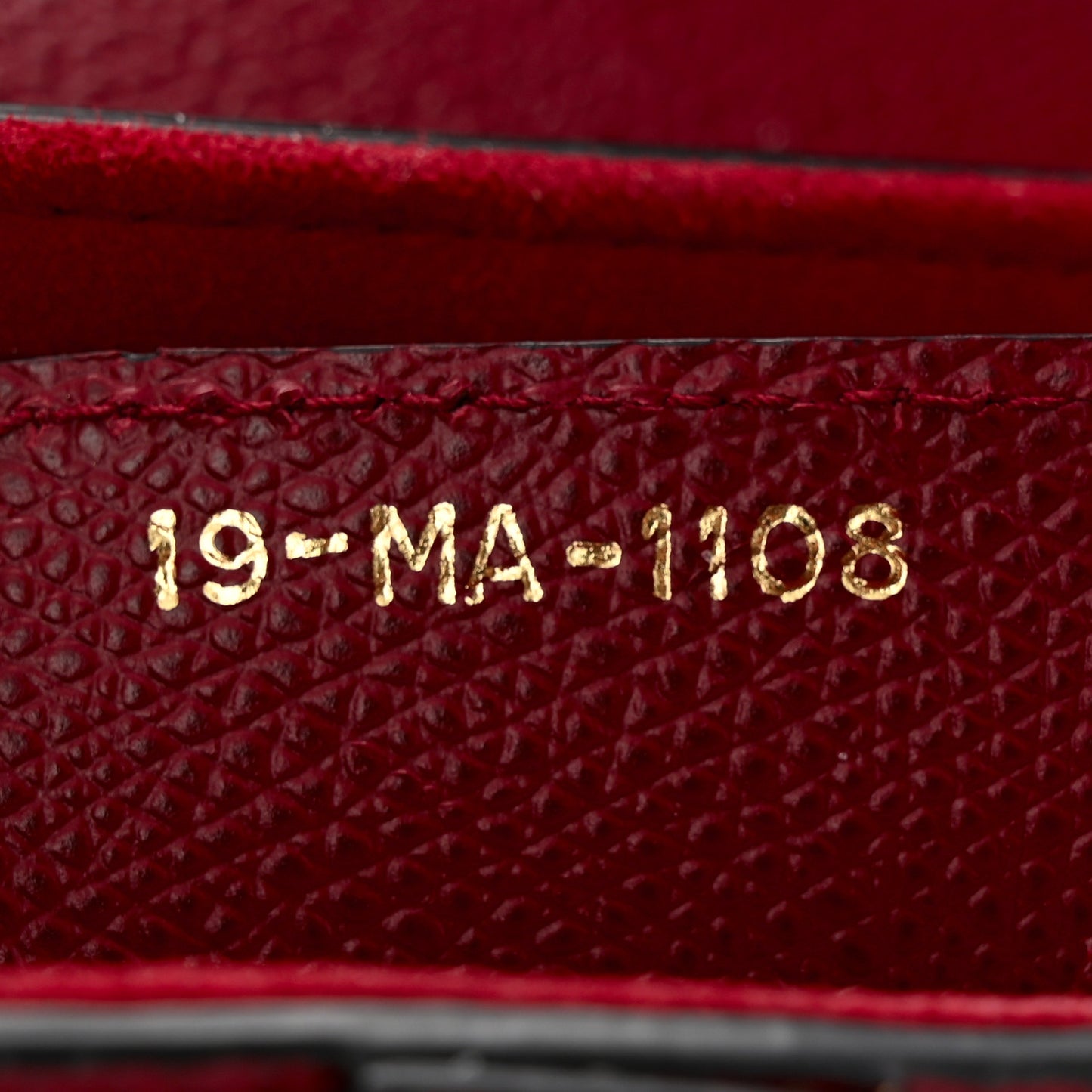 Grained Calfskin Saddle Bag Red
