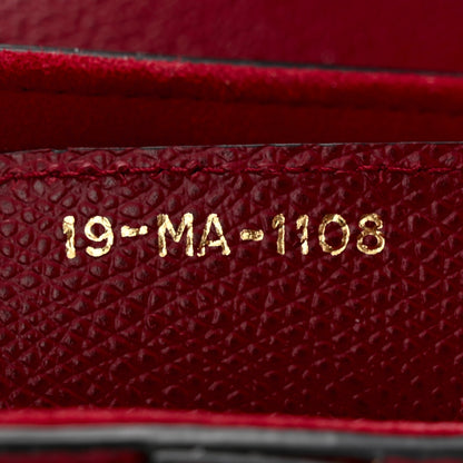 Christian Dior Grained Calfskin Saddle Bag Red 7 of 10