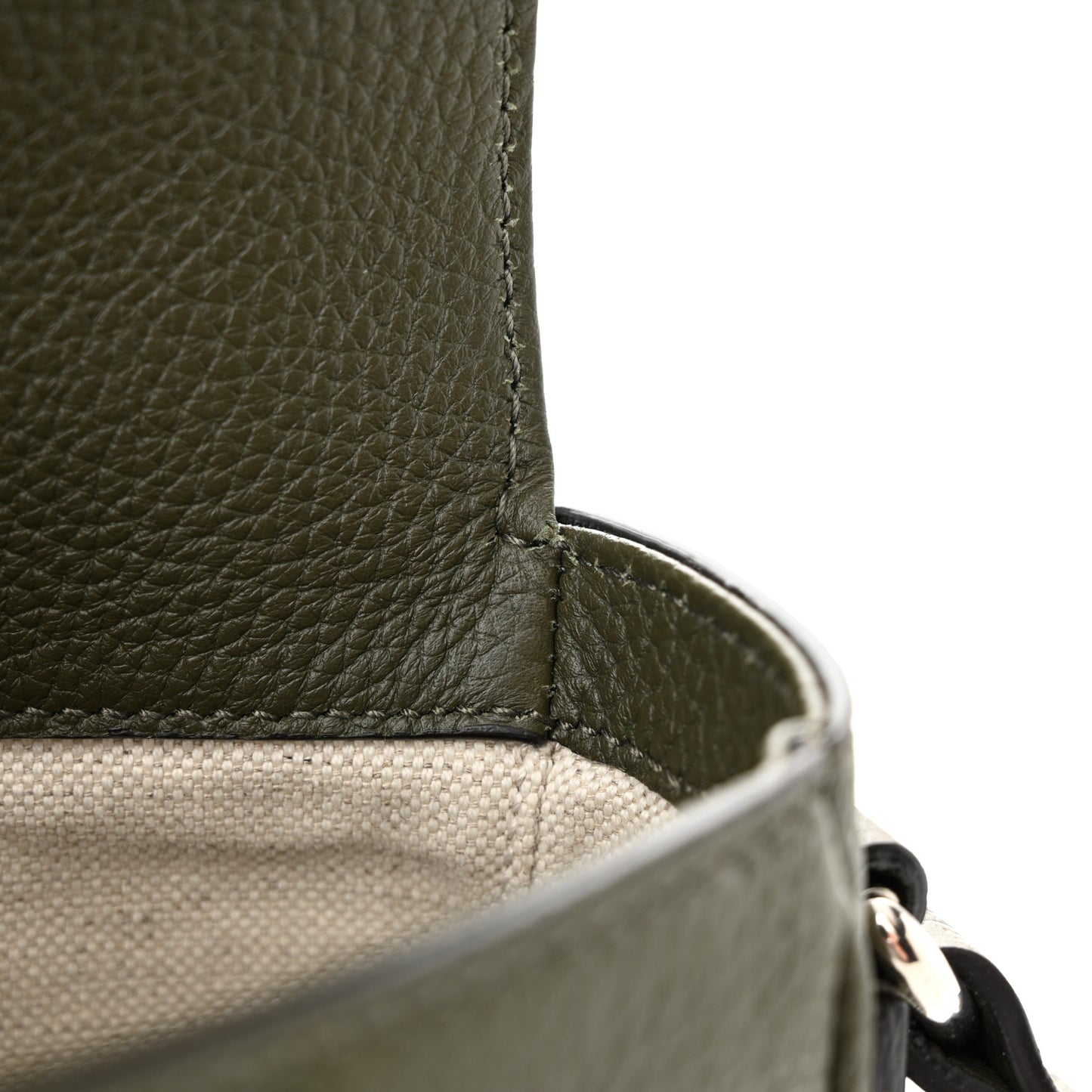 Piuma Calfskin Jumbo GG Embossed Small Messenger Bag Dark Green