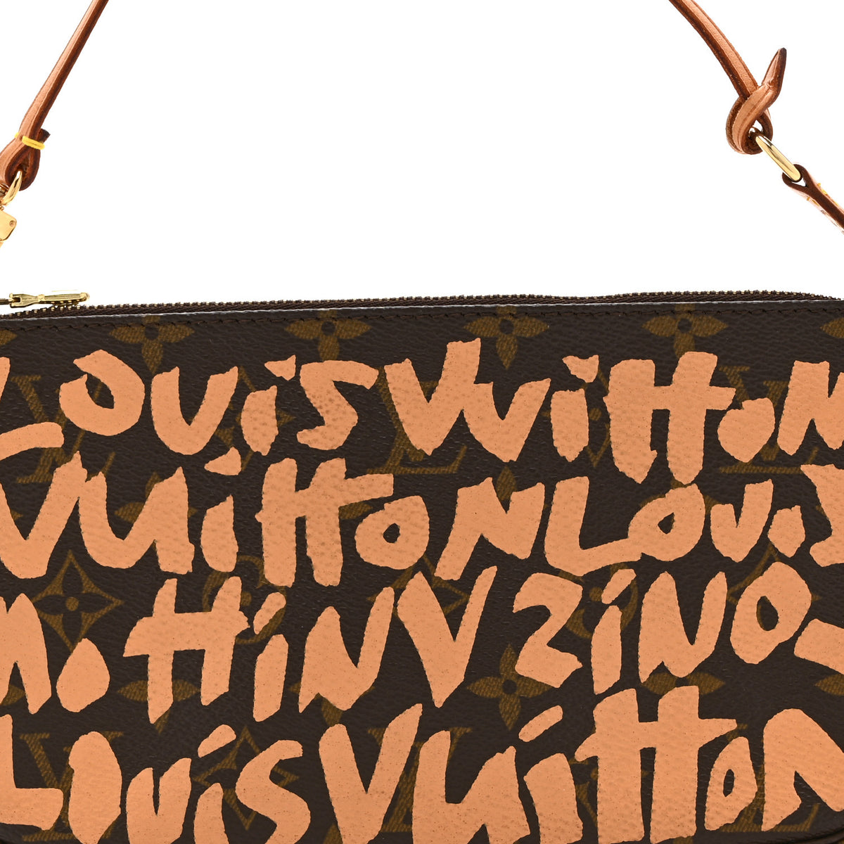Monogram Graffiti Pochette Accessories Peach