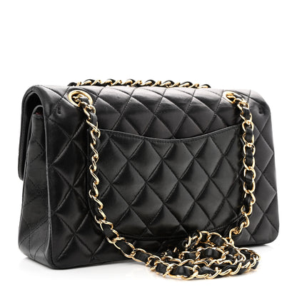 Chanel Lambskin Quilted Small Double Flap Black 3 of 12