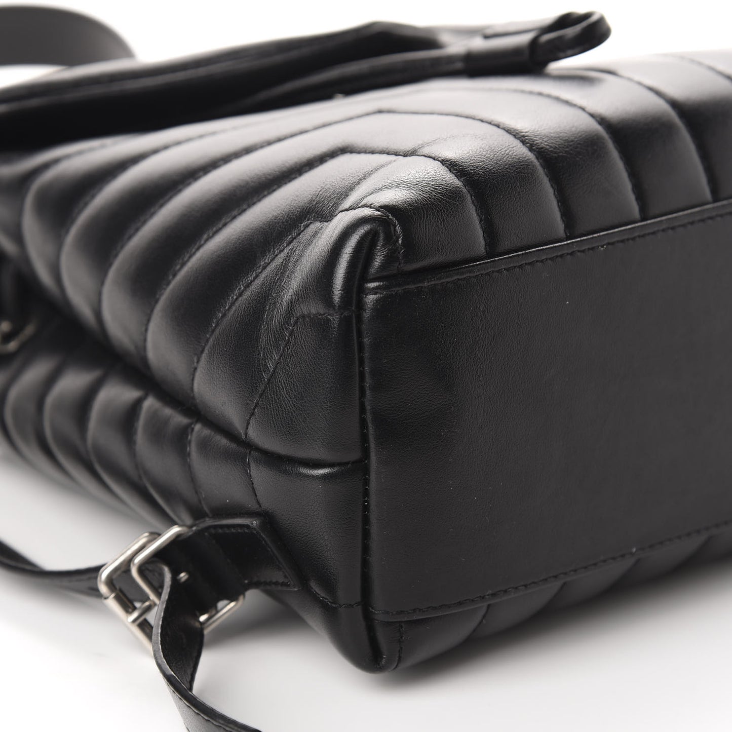 Calfskin Y Quilted Monogram Small Loulou Backpack Black