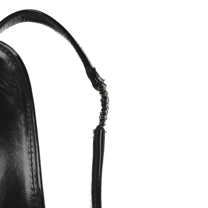 Saint Laurent Patent Cap Toe Vesper Slingback Pumps 39 Black 9 of 9