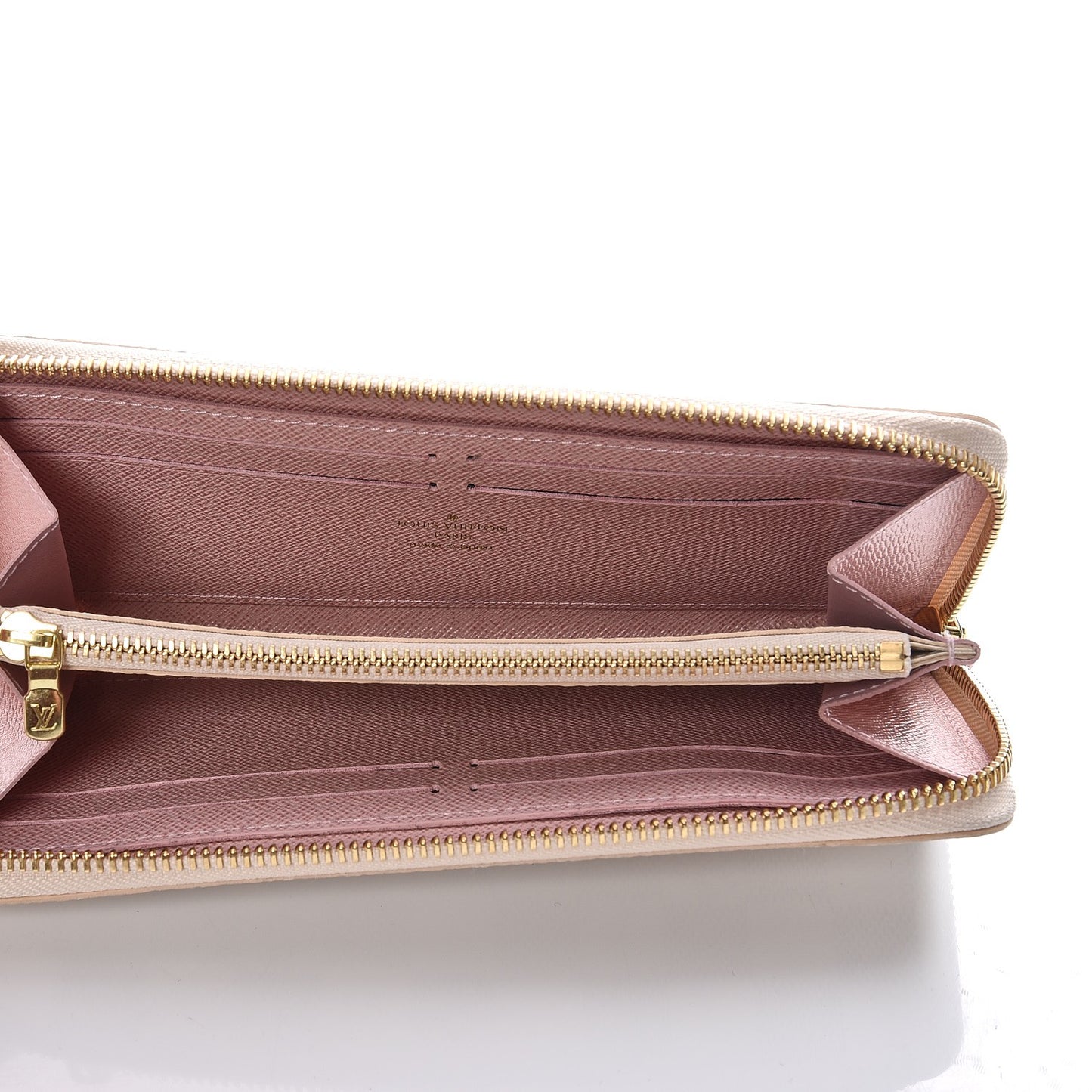 Damier Azur Clemence Wallet Rose Ballerine