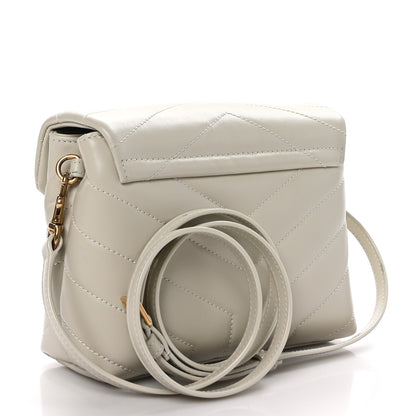Saint Laurent Calfskin Y Quilted Monogram Toy Loulou Crossbody Bag Blanc Vintage 3 of 10