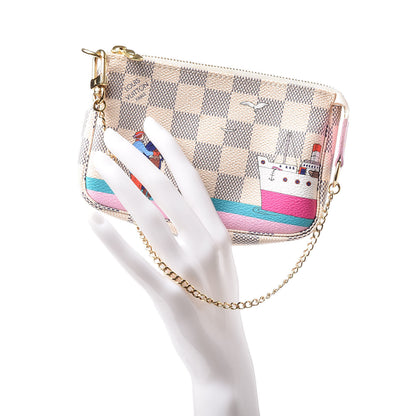 Louis Vuitton Damier Azur 2016 Christmas Animation Mini Pochette Accessories 2 of 8