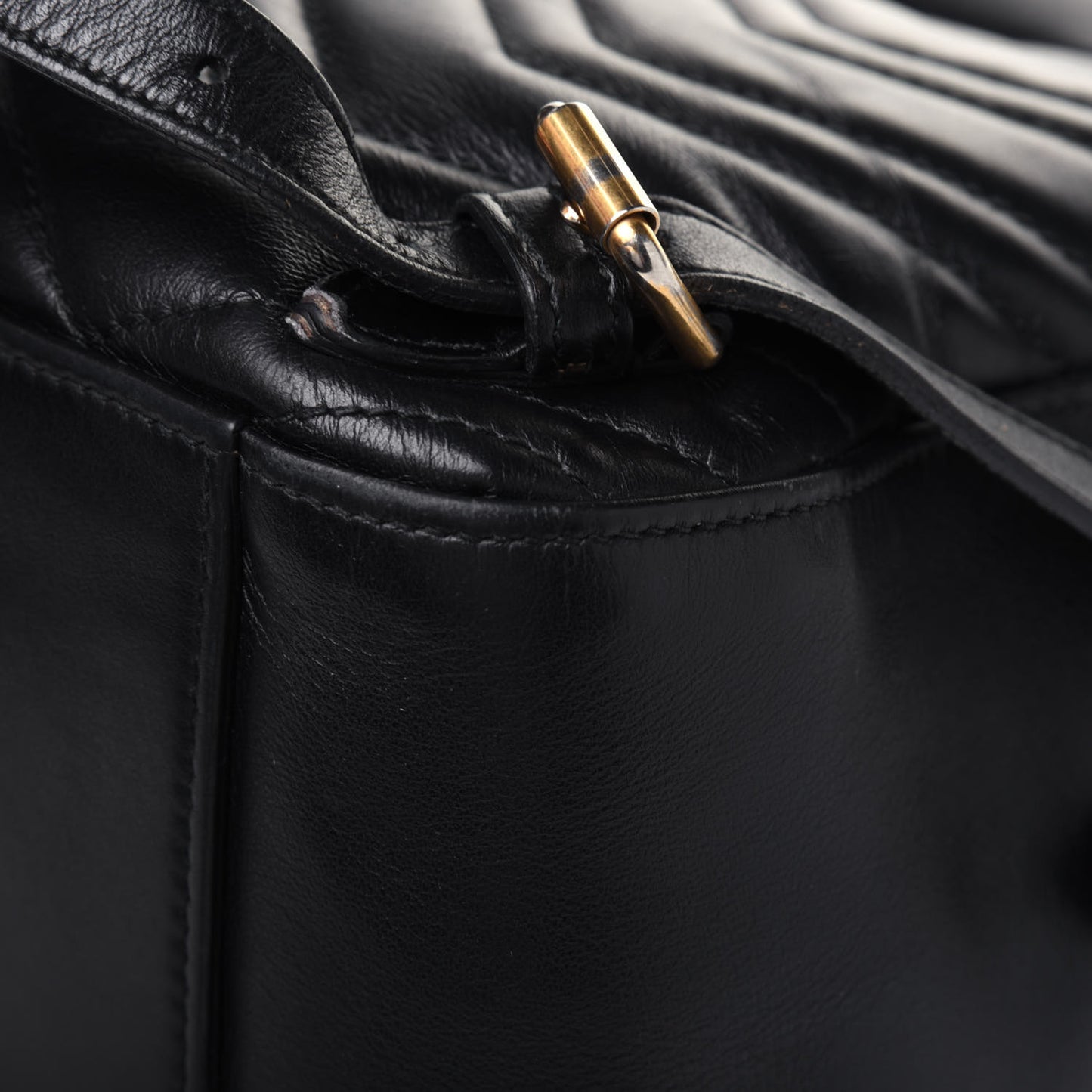 Calfskin Matelasse GG Marmont Dome Backpack Black