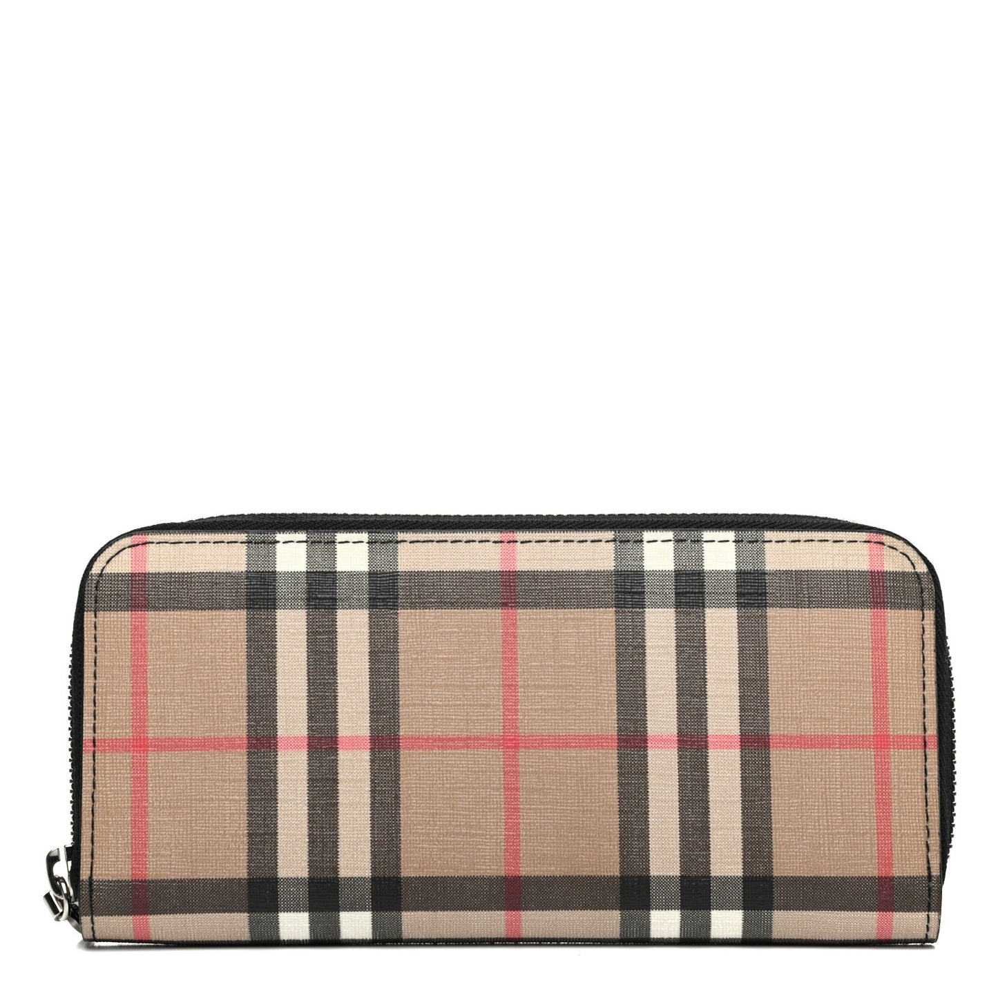 Vintage Check Ellerby Zip Around Wallet Black