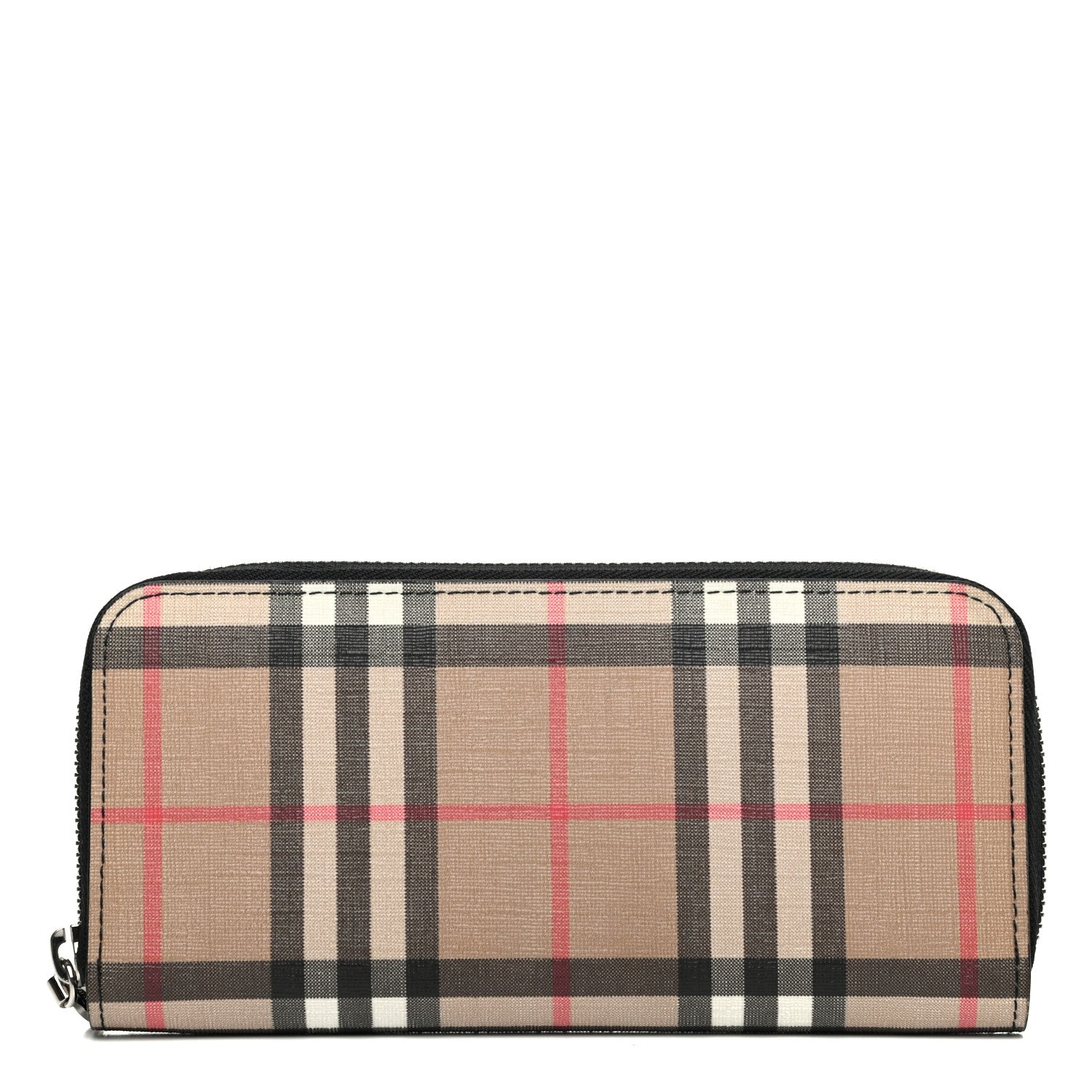 Burberry Vintage Check Ellerby Zip Around Wallet Black 1 of 7