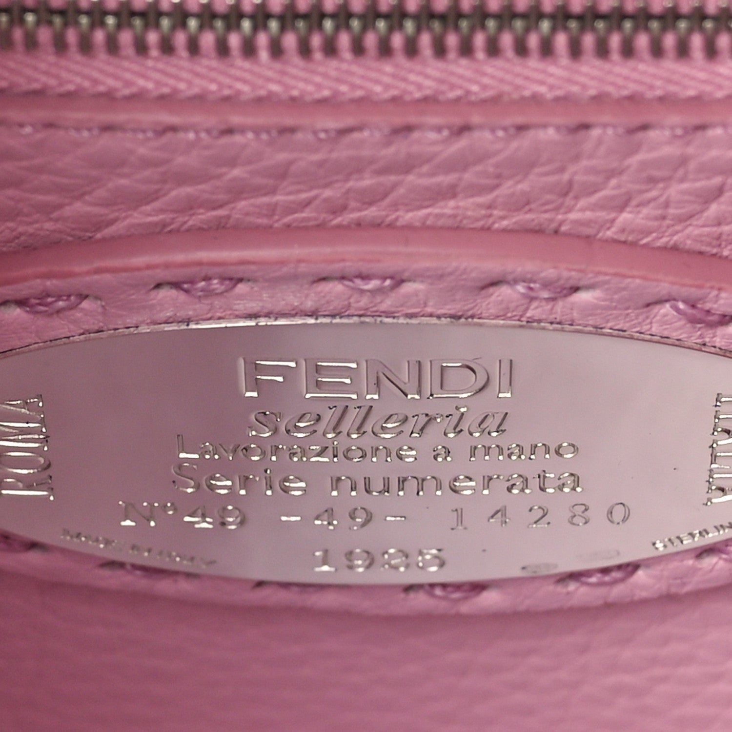 Fendi Cuoio Romano Snakeskin Selleria Mini Peekaboo Iconic Satchel Acquerello White 7 of 9