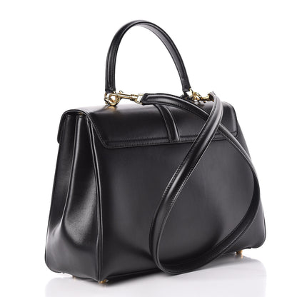 Celine Satinated Calfskin Medium 16 Top Handle Bag Black 3 of 14