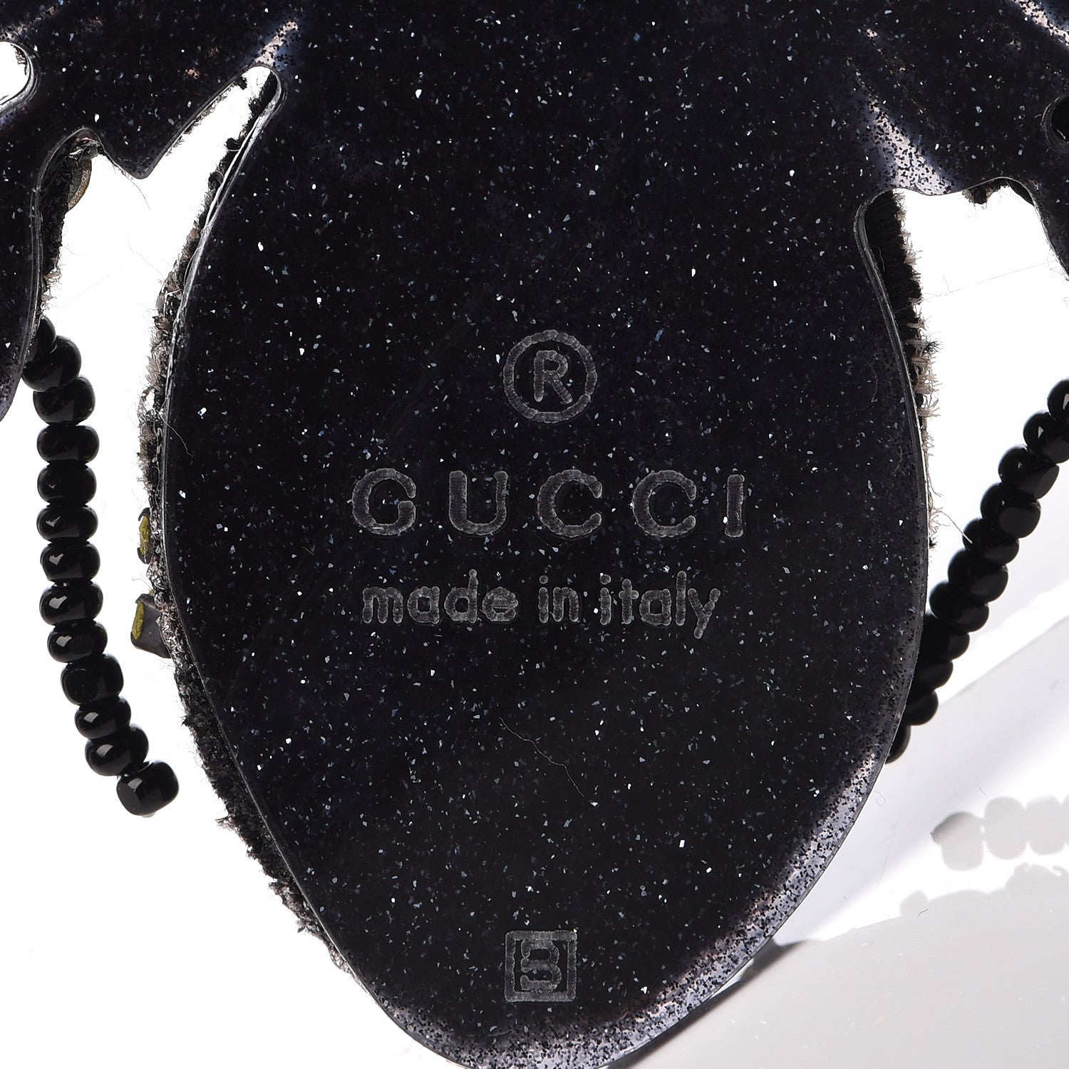 Gucci Metal Crystal Bee Brooch Black Yellow 3 of 4