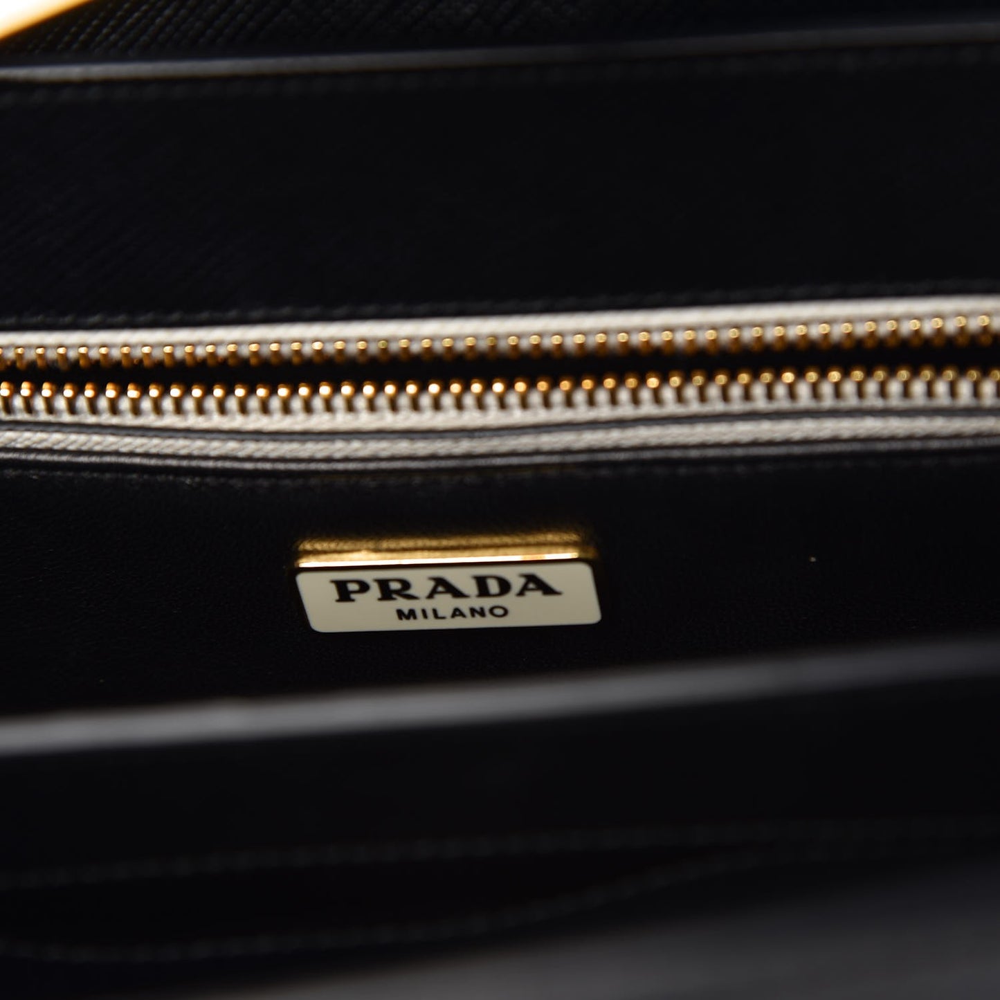 Saffiano Shoulder Bag Black White